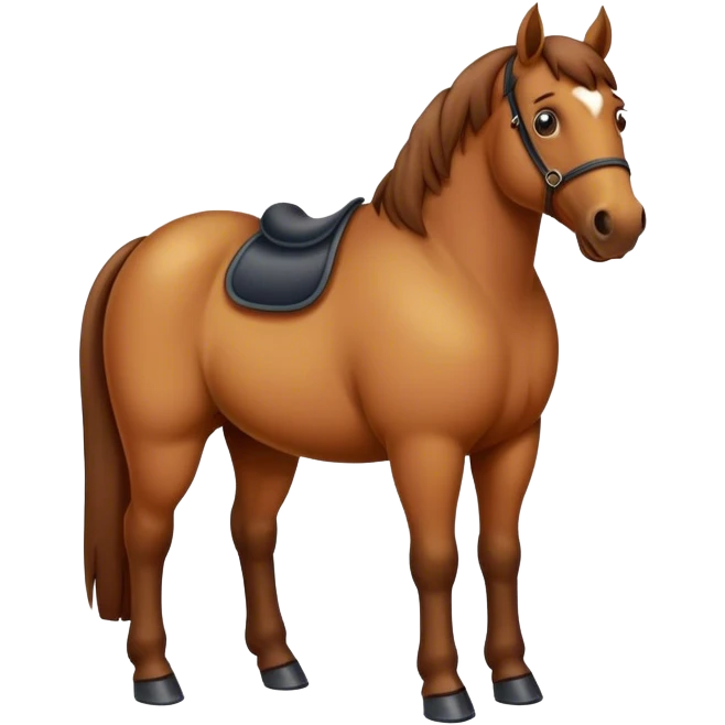 Very fat horse emoji