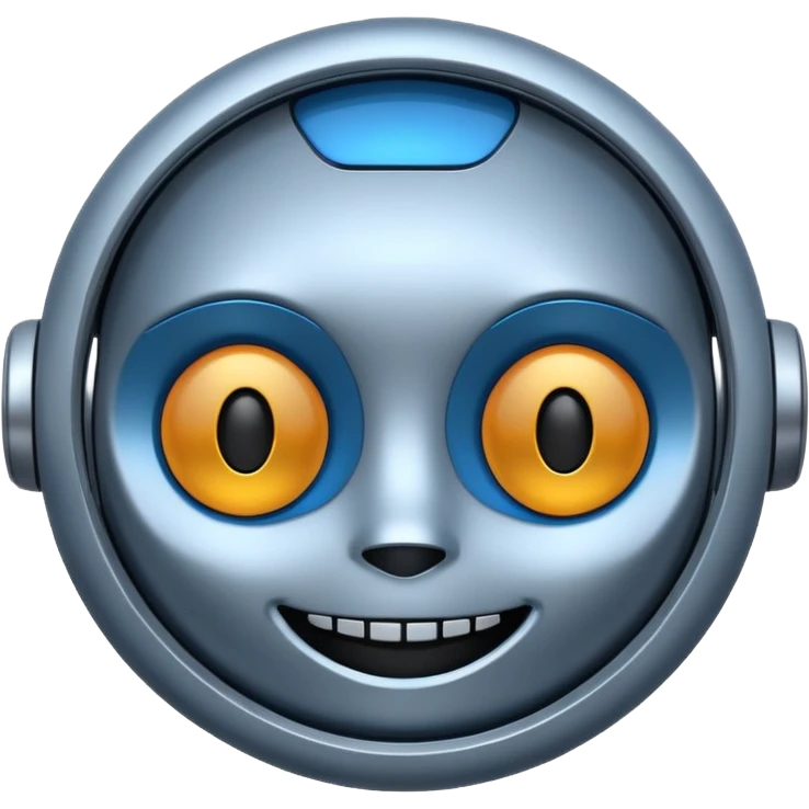chat window with a smiling robot face emoji