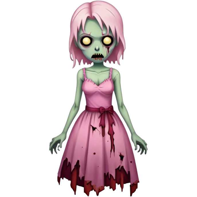 Zombie in pink emoji