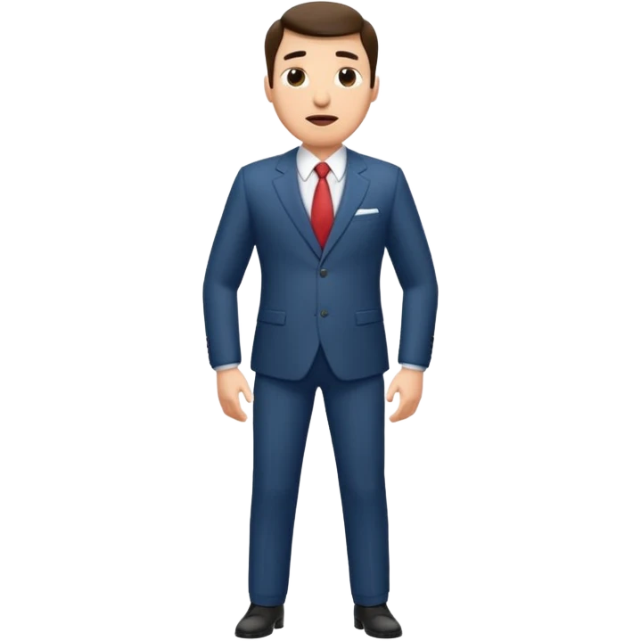 Excited pursed lip full body man emoji with an enormous waist twice the size of the rest of their body emoji