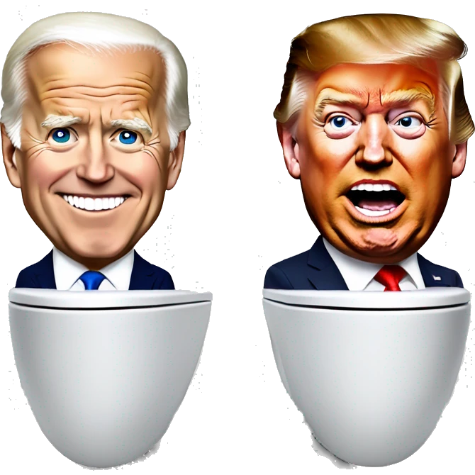 skibidi toilet joe biden vs donald trump emoji
