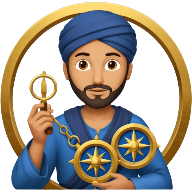 Ibn Battuta with compas emoji