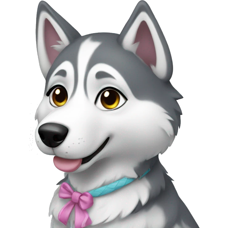 Girly husky  emoji