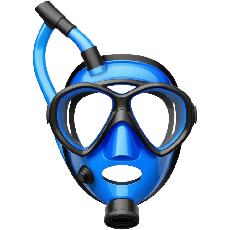 black and blue Snorkel mask emoji