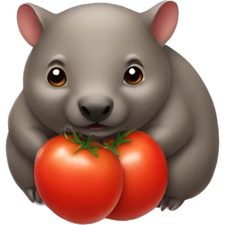 Wombat with Tomato emoji