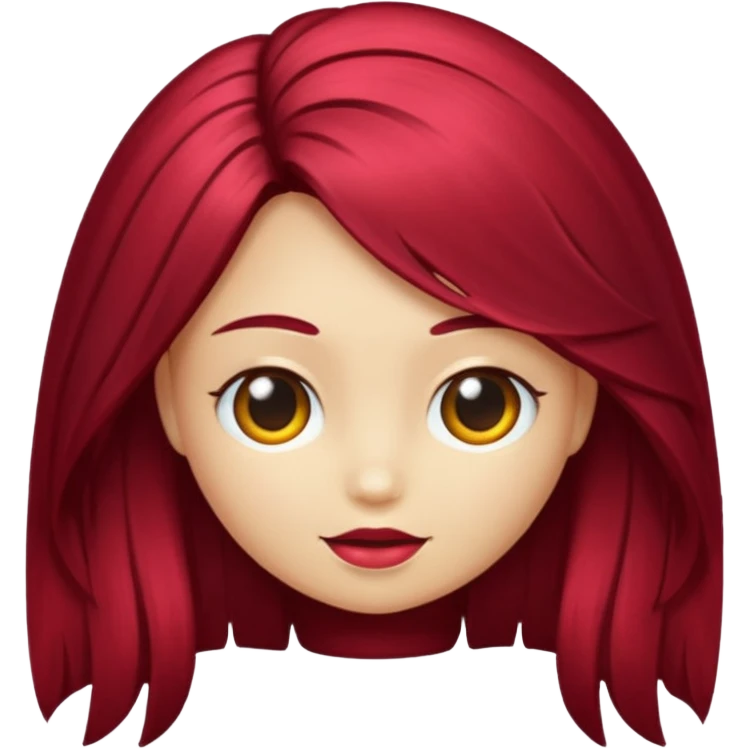 moño bordó casi rojo para pelo emoji