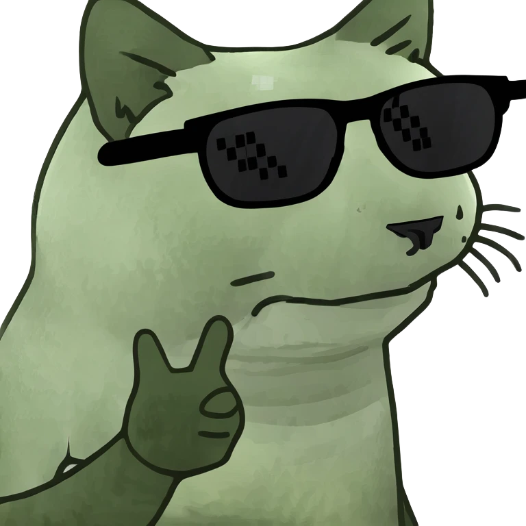 Cat with sunglasses emoji