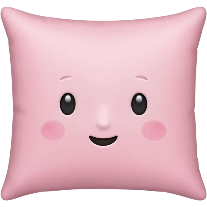 Hey regular light pink pillow with no design emoji