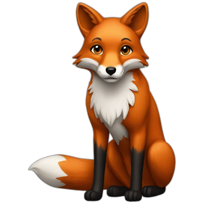 Fox black emoji
