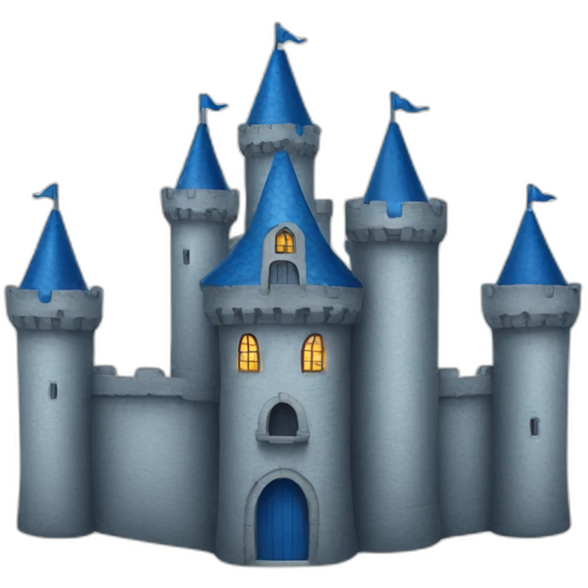 Blue castle emoji