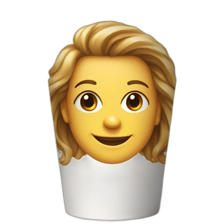 portrait on a coffee cup to go emoji