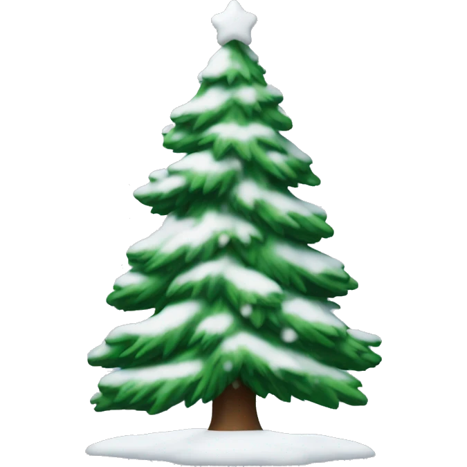 Christmas tree with snow on it emoji