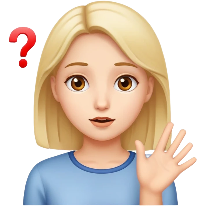 A girl asking a question  emoji