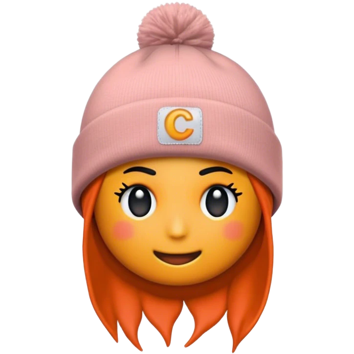 Carhartt beanie - i want exactly this emoji but in a dusty pink color emoji