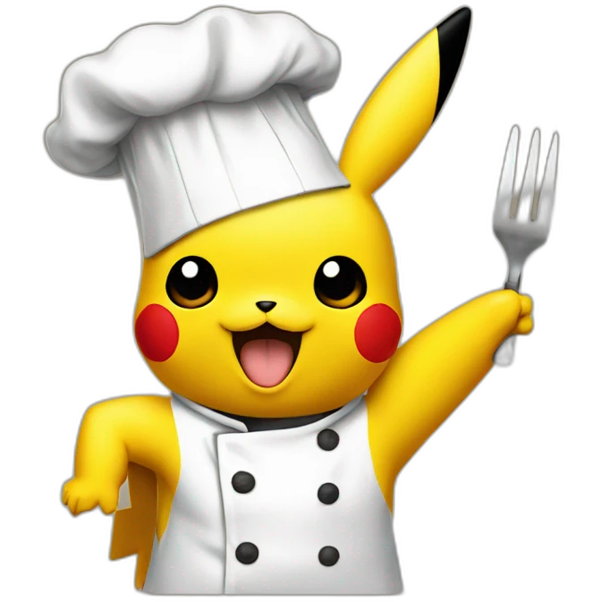 Pikachu cooking emoji