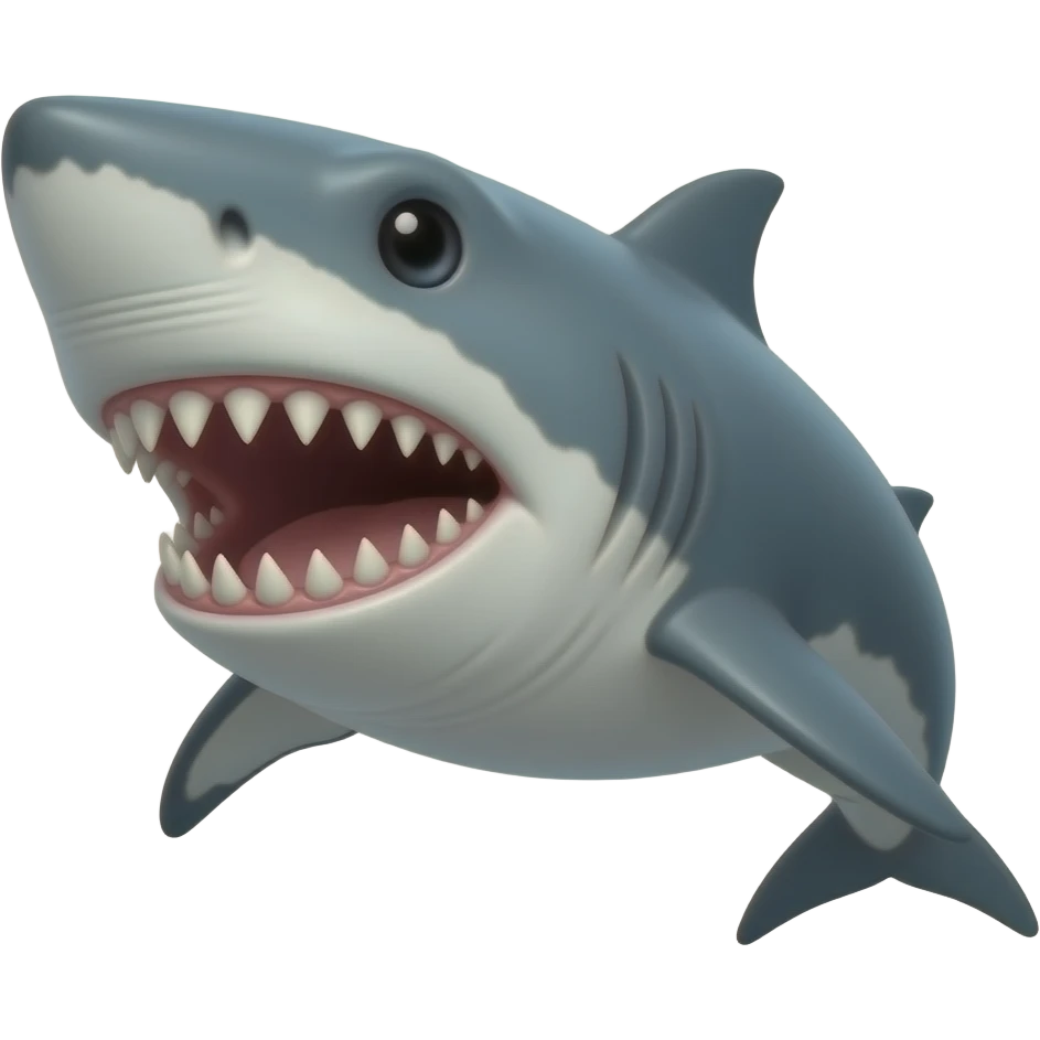 Evil shark emoji