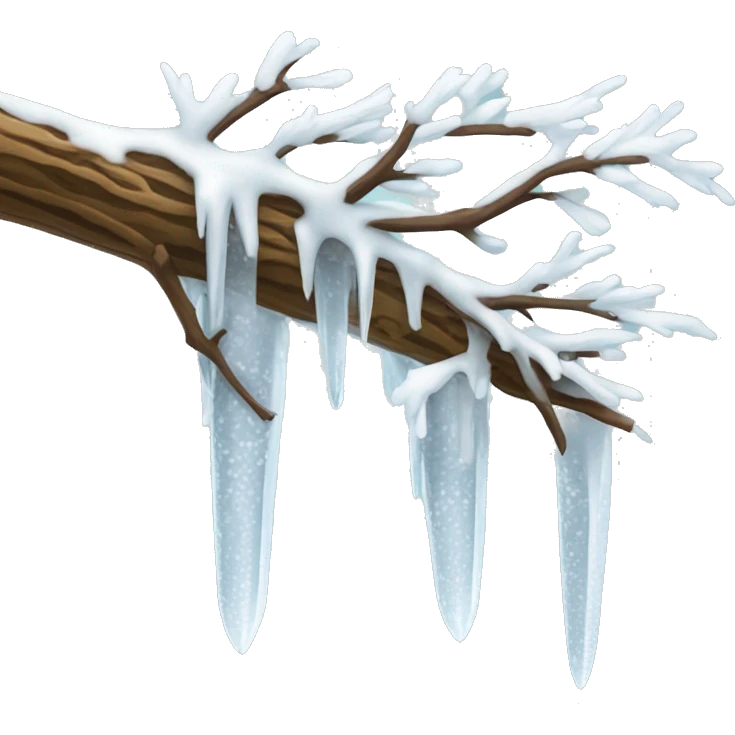 white icicle on branch emoji