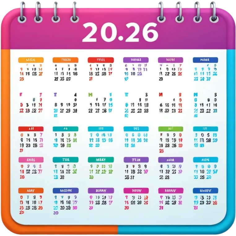 2026 calender  emoji