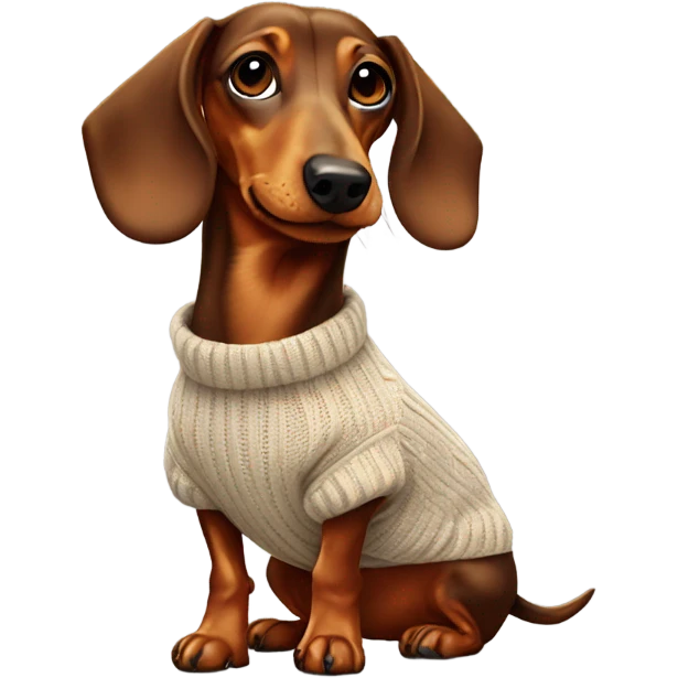 dachshund with jumper emoji