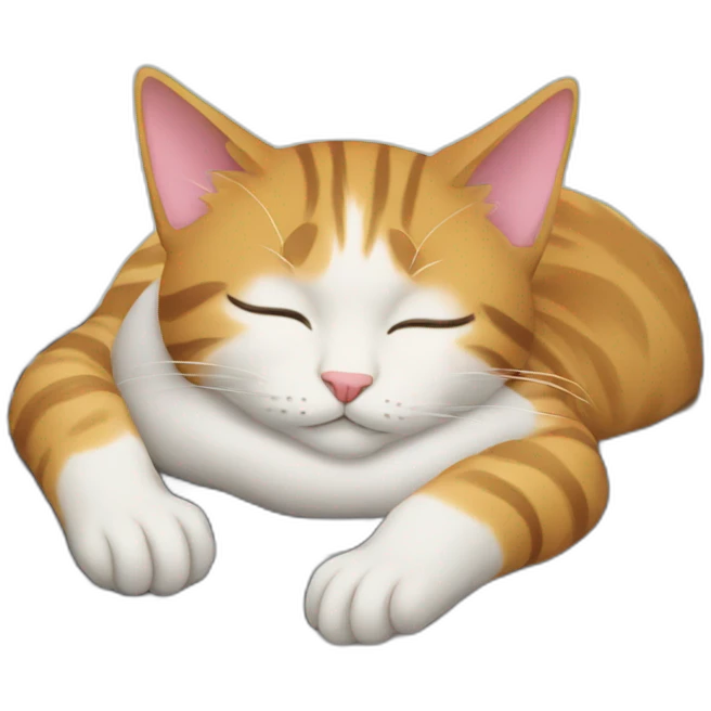 A cat sleeping on a keyboard emoji