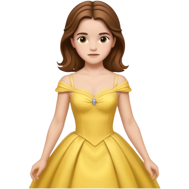emma watson long hair as belle Cinematic Realistic emoji