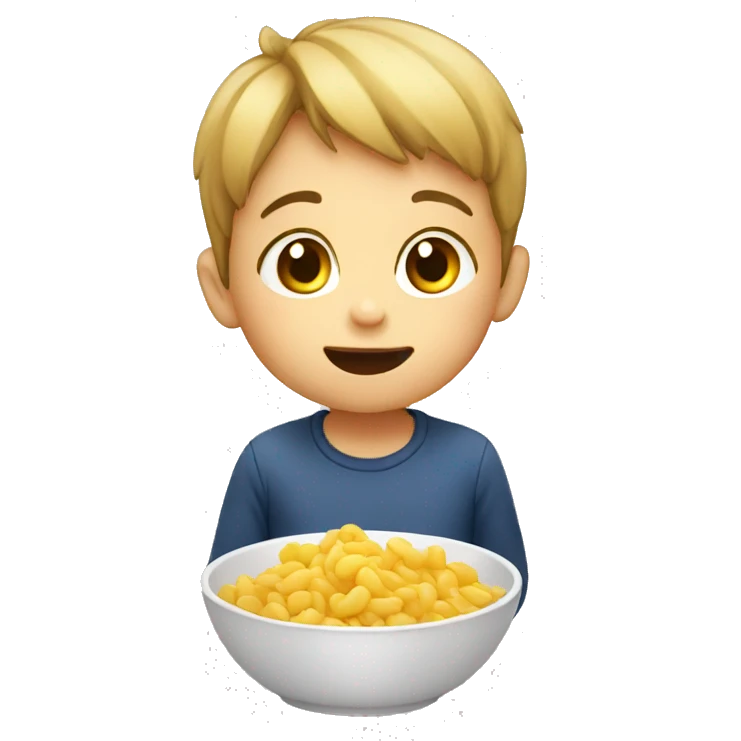 Kid eating emoji