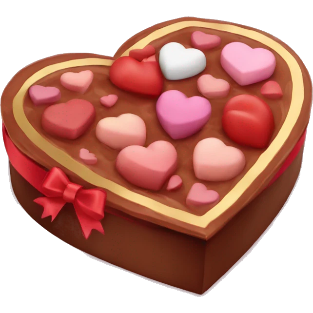 A valentine day heart box chocolate emoji