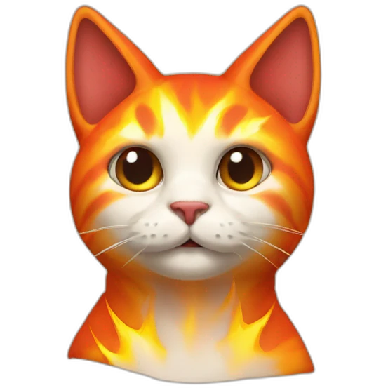 fire triangle cat emoji