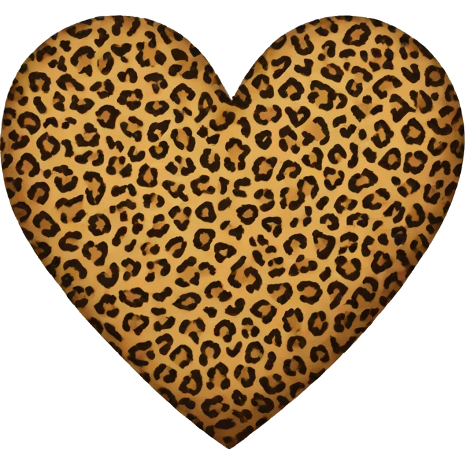 Leopard print heart emoji
