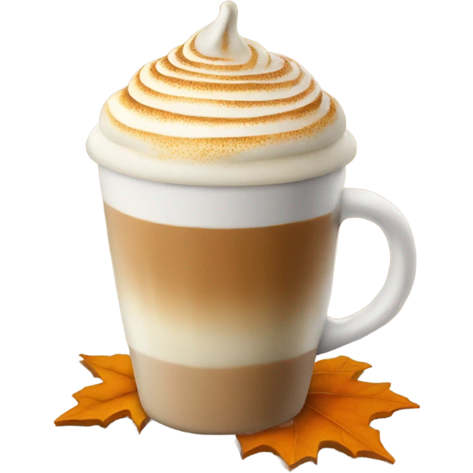 Realistic pumpkin latte emoji