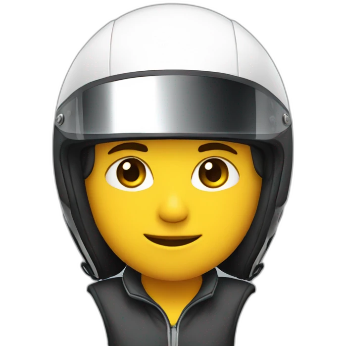 car racer with helmet crossing arms emoji
