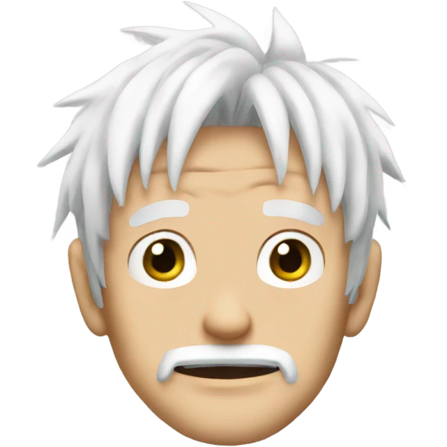 White hair luffy emoji