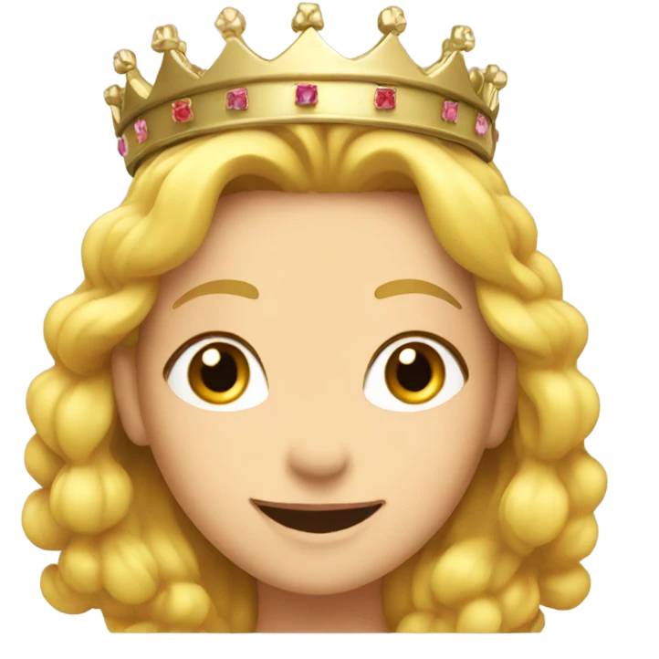 Heidi with crown loving emoji