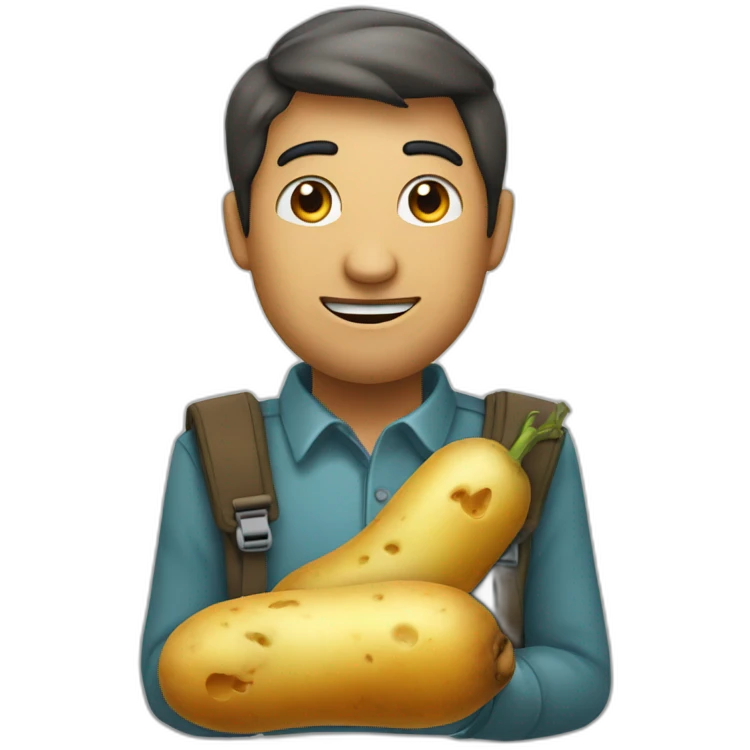 Deux patates qui se tiennent la main emoji