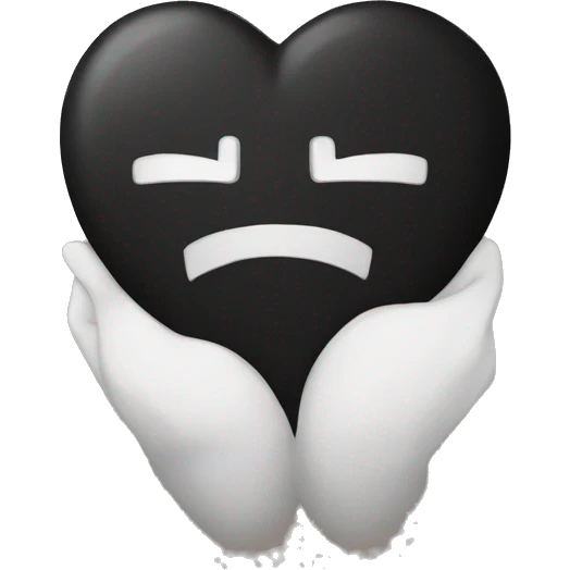 Black heart with 💤  emoji