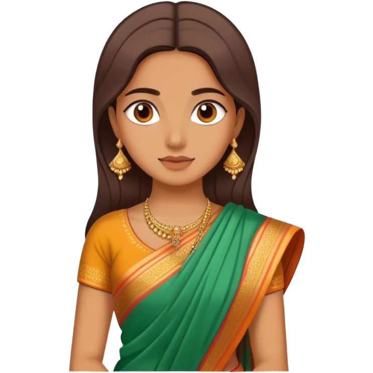 Girl wearing saree
 emoji