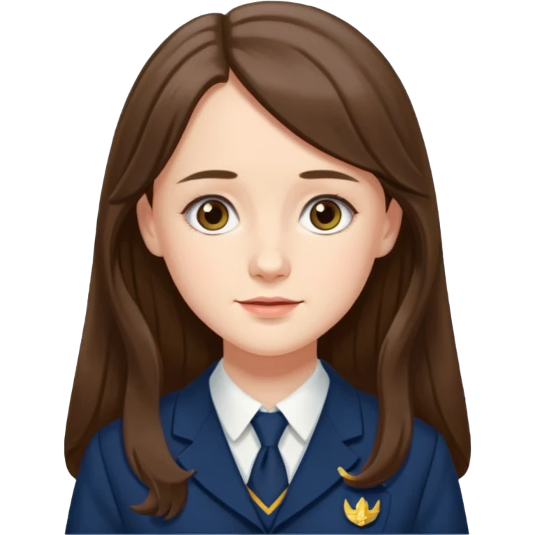 Rory Gilmore feminine school uniform long hair emoji