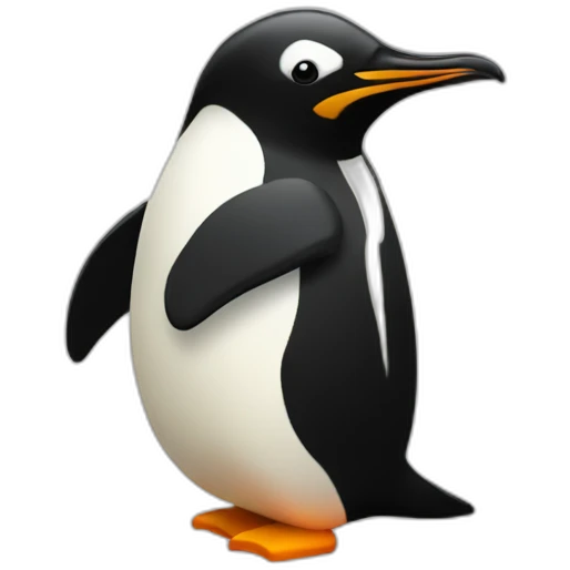 linux penguin shooting emoji