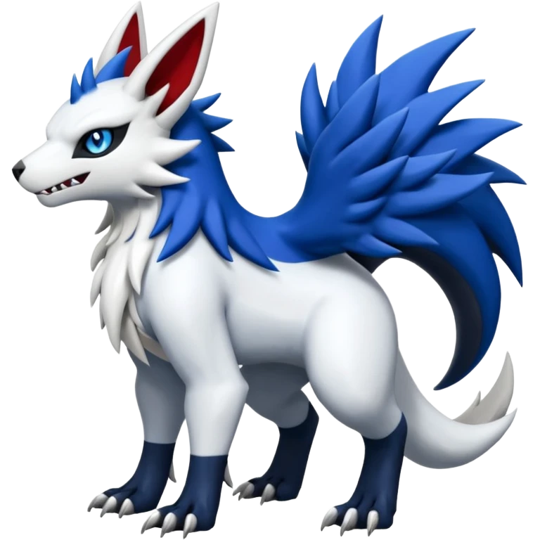 Garurumon-Linoone-Zangoose-Absol-fusion-hybrid-creature (full body) emoji