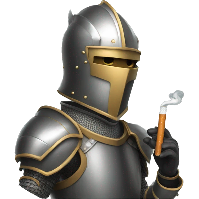 knight smoking cigarette emoji