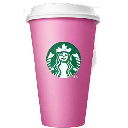 Lattee starbucks pink cup emoji