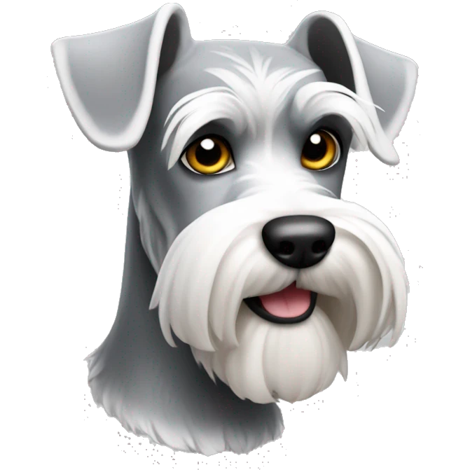 Dos schnauzer white emoji
