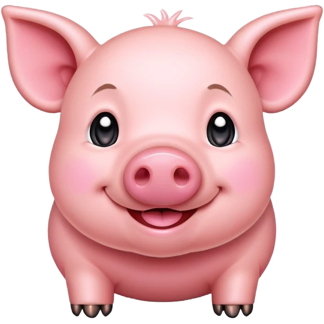 Pixel art funny piglet emoji