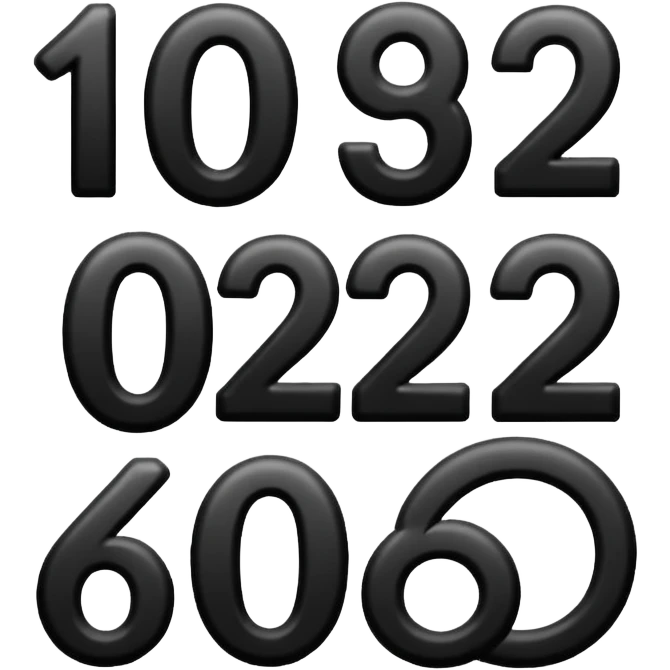 numbers 020 emoji