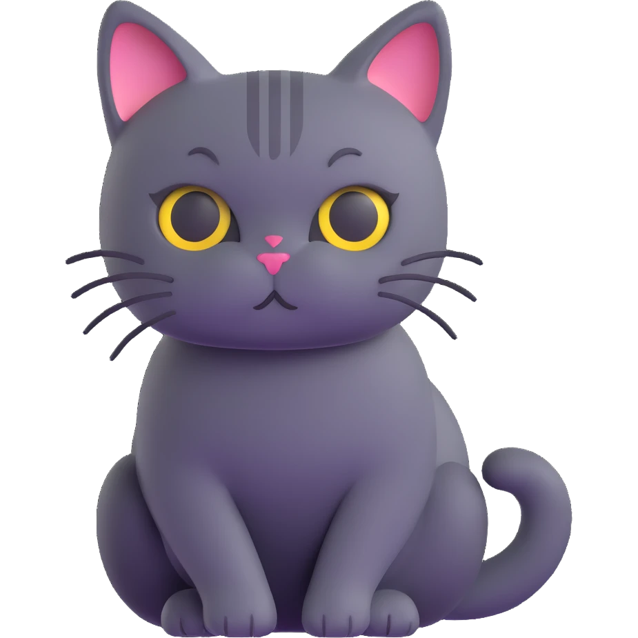 dark gray cat emoji