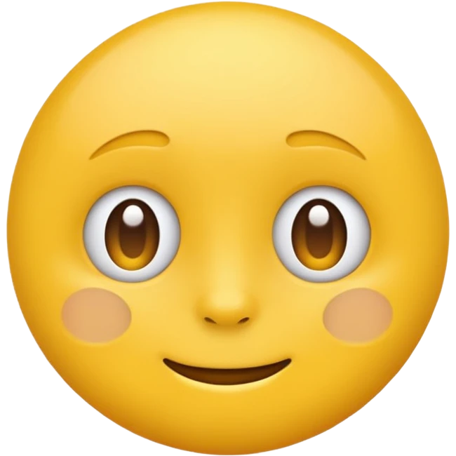 Emoji, yellow round neutral face emoji