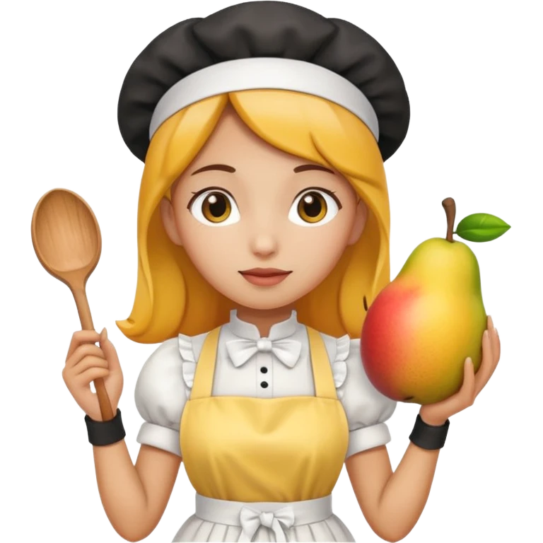 Mango dressed as a maid emoji