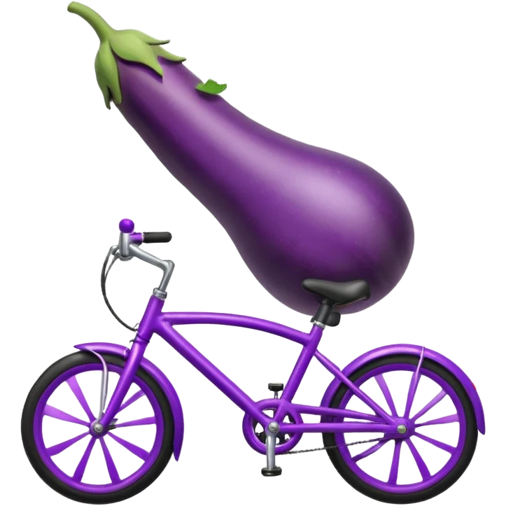 eggplant on bike  emoji