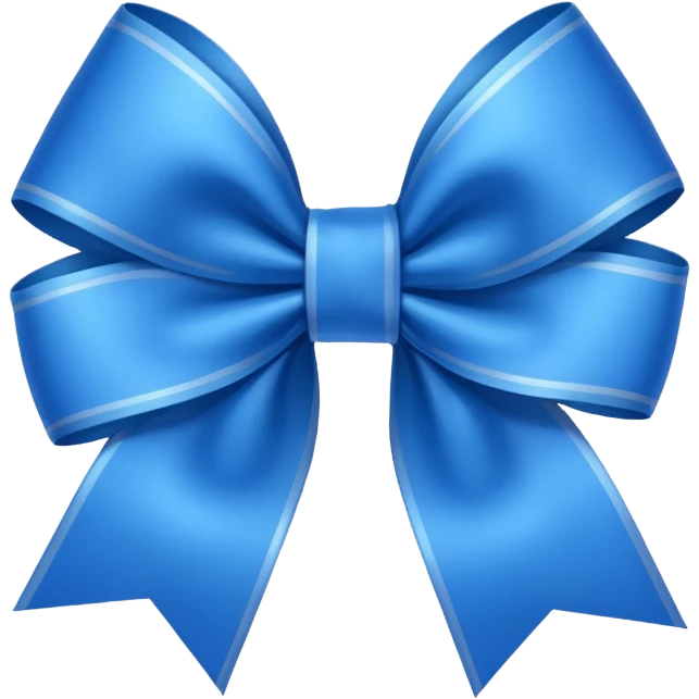 blue ribbon bow emoji