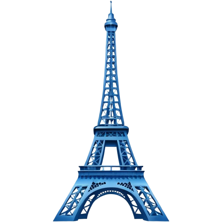 create a blue emoji of tour eiffel. vector style emoji